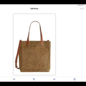 NWOT $188 Madewell Medium Transport Autumn Gold Calf Hair crossbody bag Tote